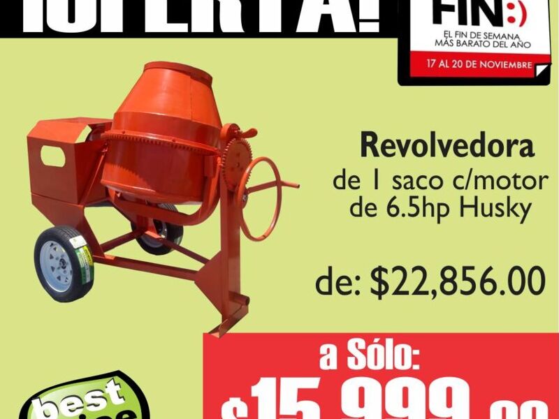 Revolvedora concreto 6.5 hp Husky México 