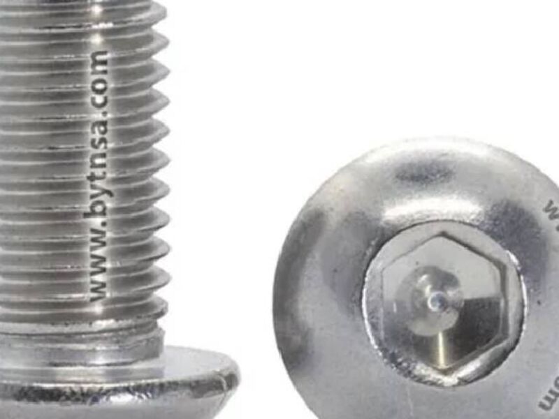 Tornillo Boton Inoxidable M.M