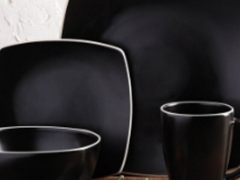 Vajilla elegante negra México 