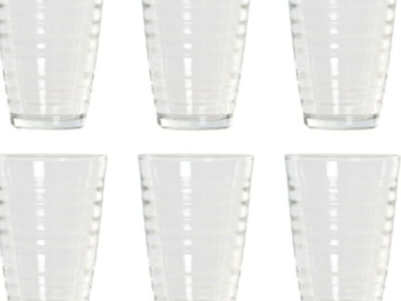 Set vaso cristal México 
