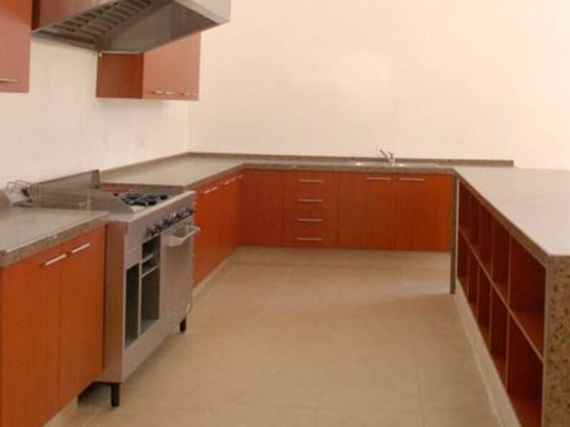 Cocina integral madera durazno México 