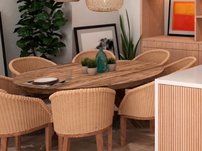 Cocina madera estriada México 