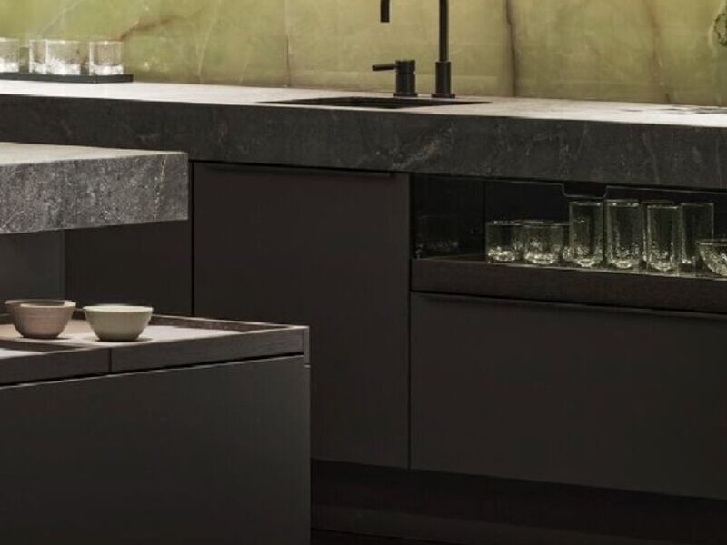 Cocina elegante negro azabache México 