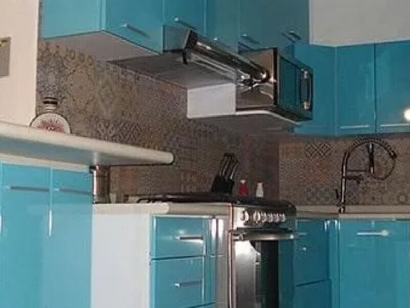 Cocina integral turquesa México 