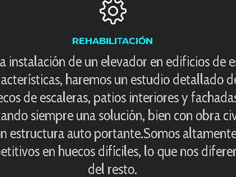 Rehabilitacion ascensor
