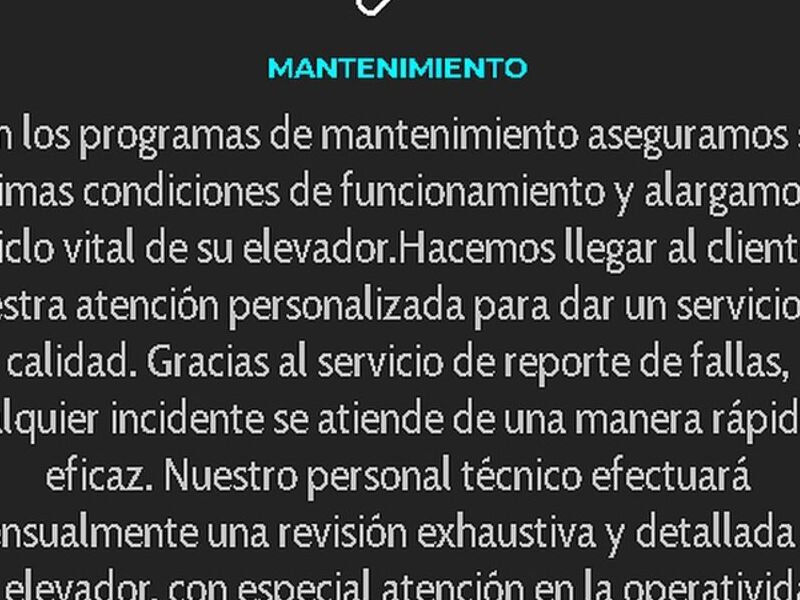 Mantenimiento ascensores