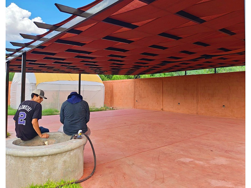 Pérgola estilo trenzada México
