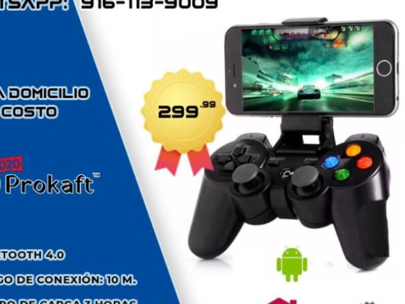 Gamepad Bluetooth y potencia