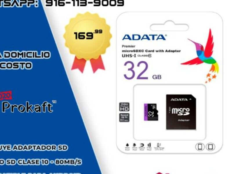 MICRO SD ADATA PREMIER Clase 10 de 32GB