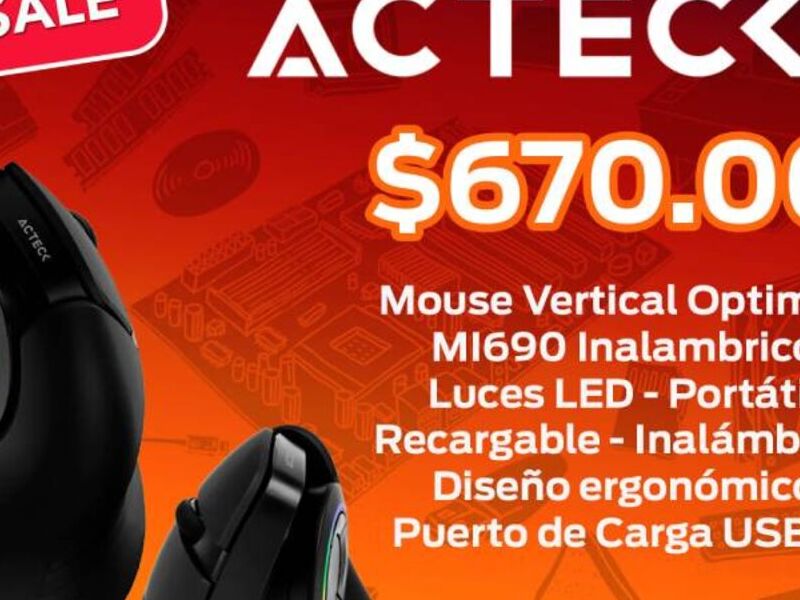 El mouse vertical Optimize M1690 de Actek