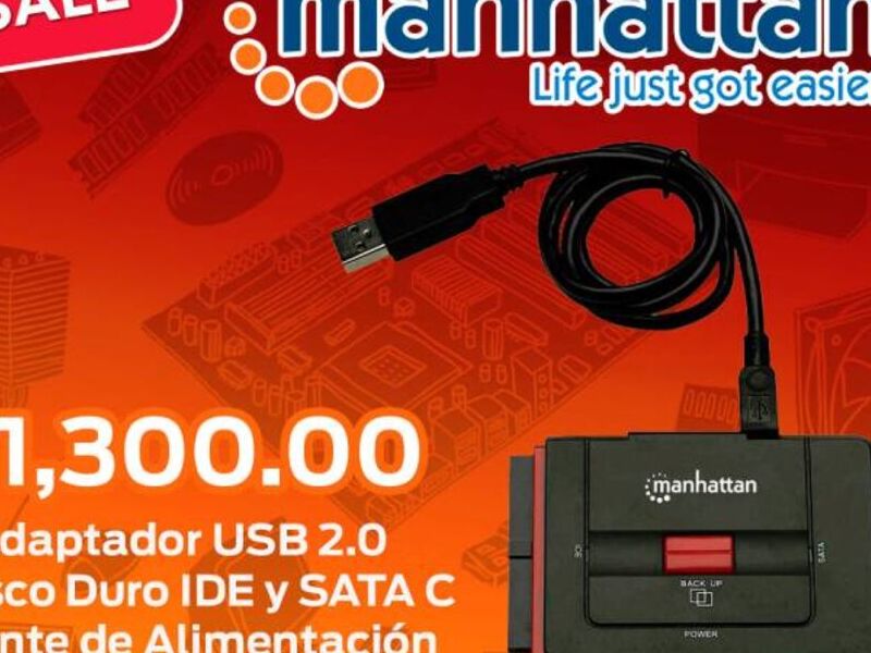El adaptador USB 2.0 a Disco Duro IDE y SATA