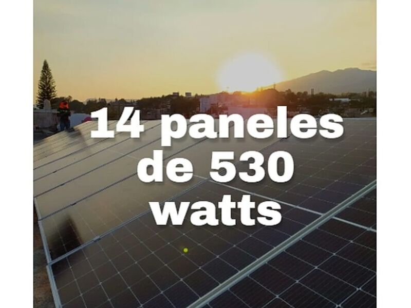 Instalación panel solar tienda Morelos