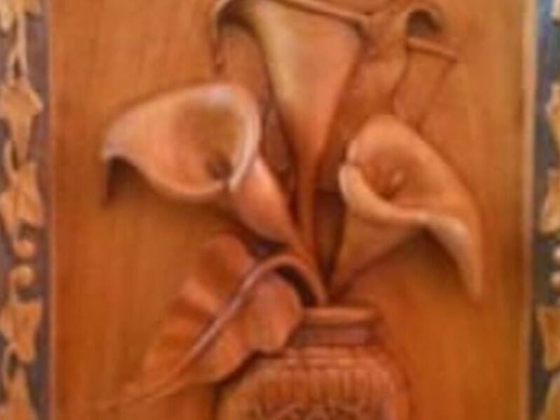 Arte en madera flores Chetumal