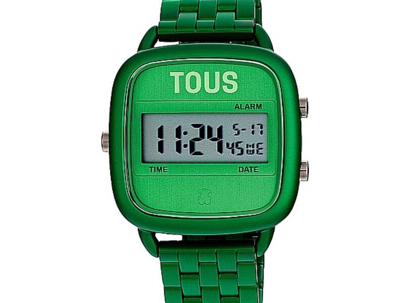 Reloj brazalete de aluminio en color verde