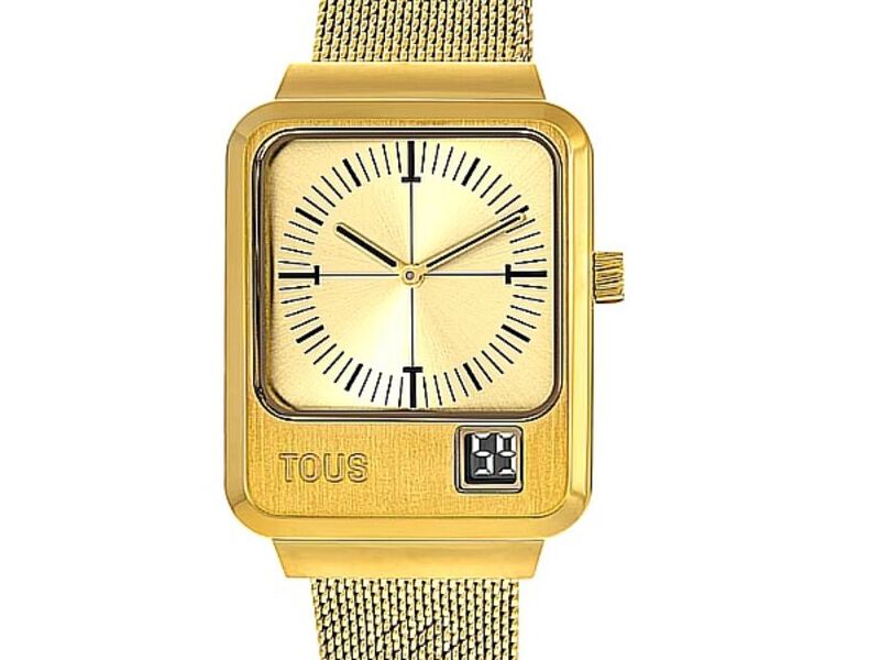 Reloj analógico y digital IPG dorado MARS