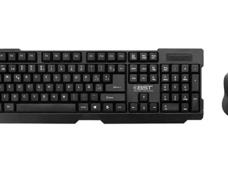 Teclado y Mouse Óptico Inalámbricos BST