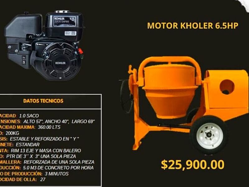 Revolvedora Motor Kholer México