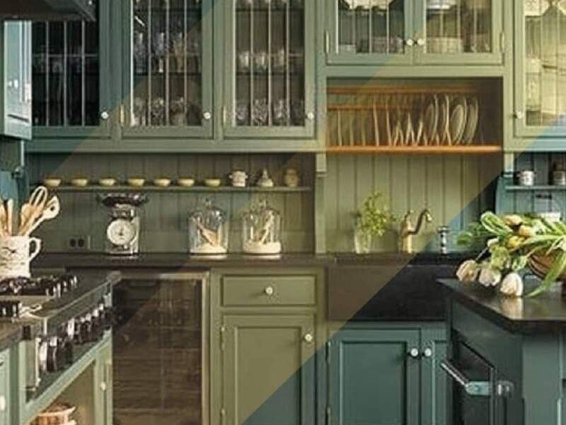 Cocina contemporánea verde México
