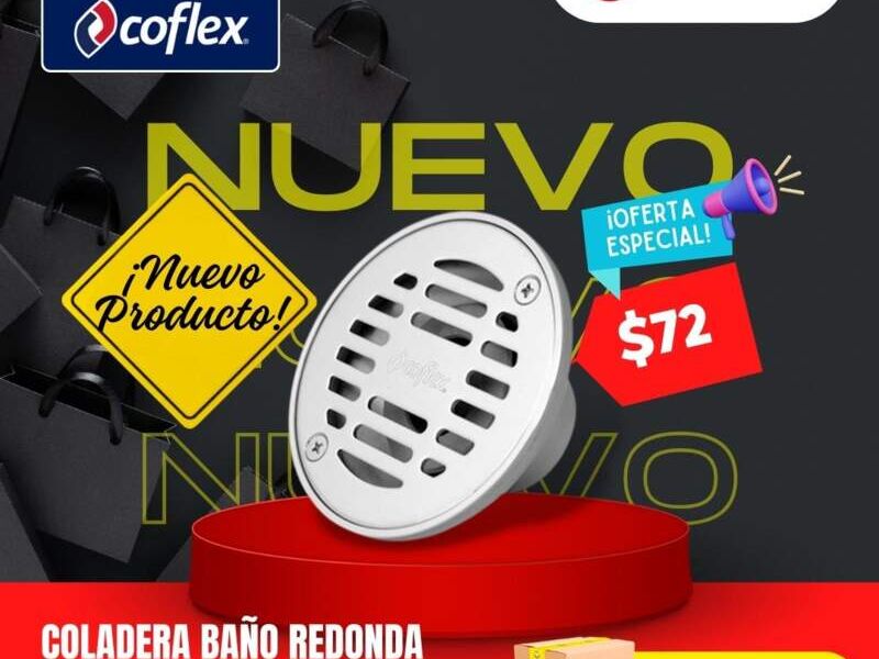 Coladera baño redonda rejilla México 