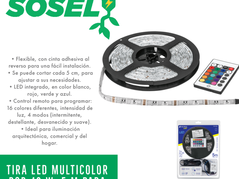 Tira led multicolor en Toluca 