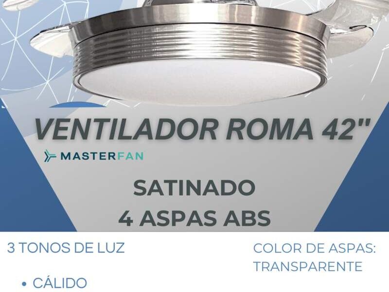 Ventilador Roma Satinado México