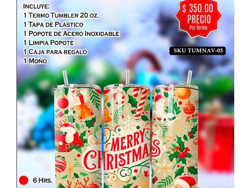 Termos Tumbler Navideños Guerrero
