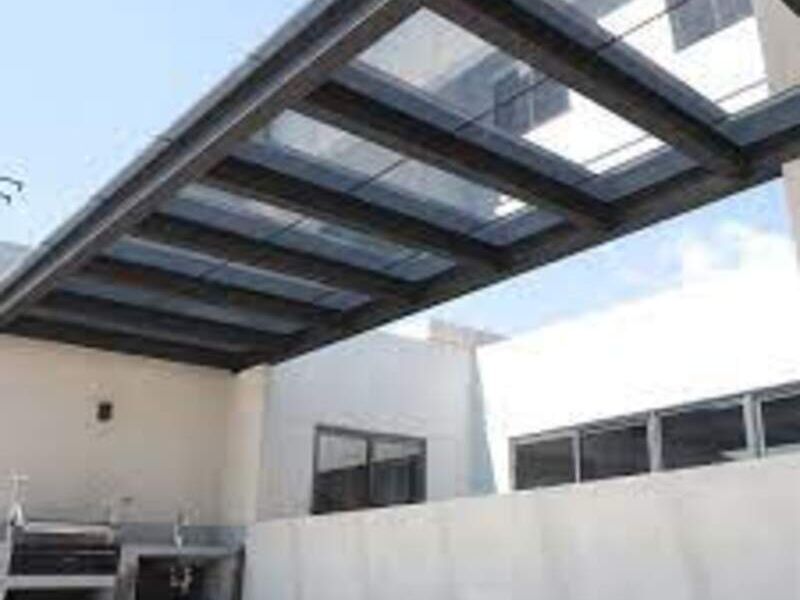 pergola cristal templado