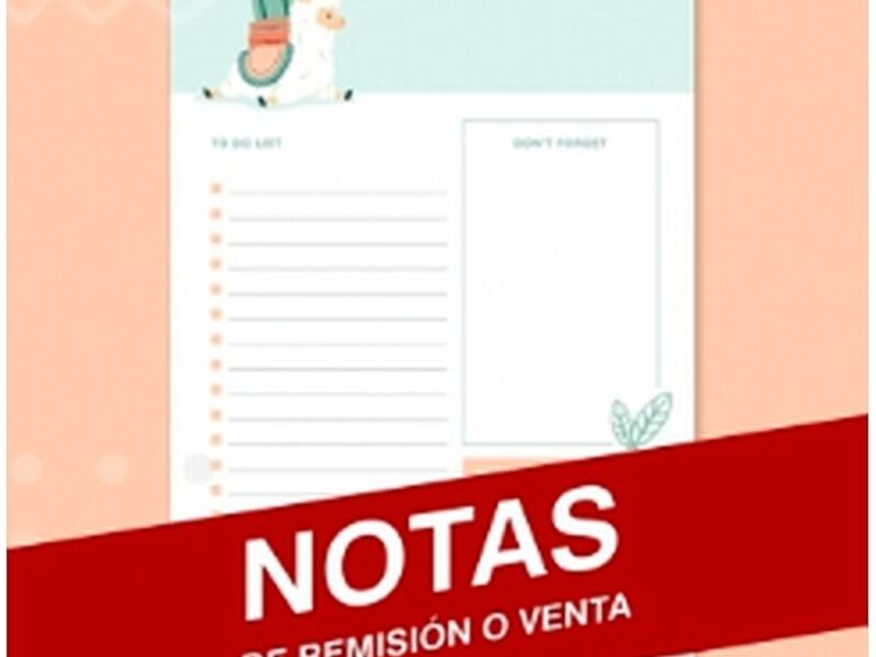 NOTAS REMISIÓN MEDIA CARTA México