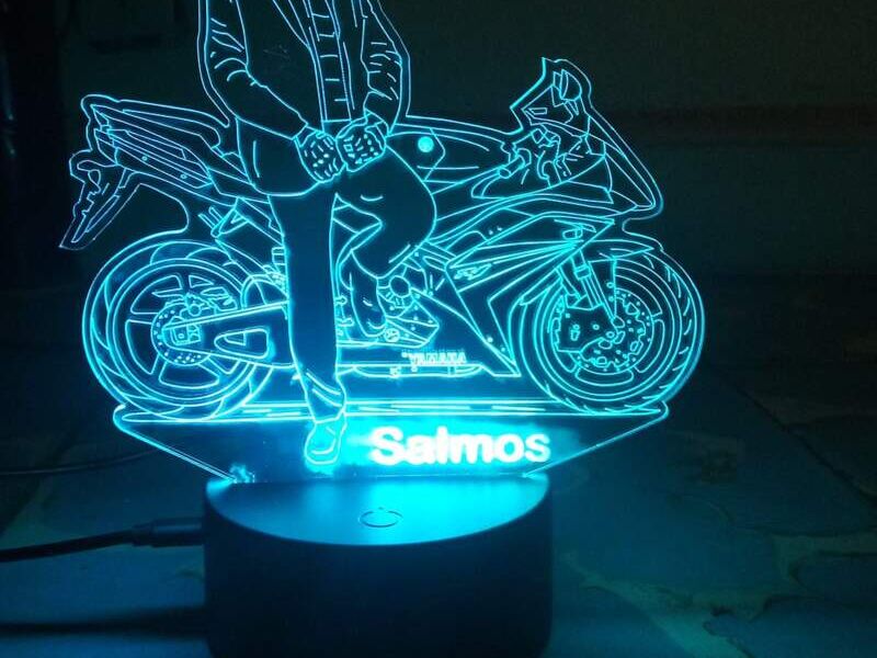 Lámpara Mesa Diseño Moto México