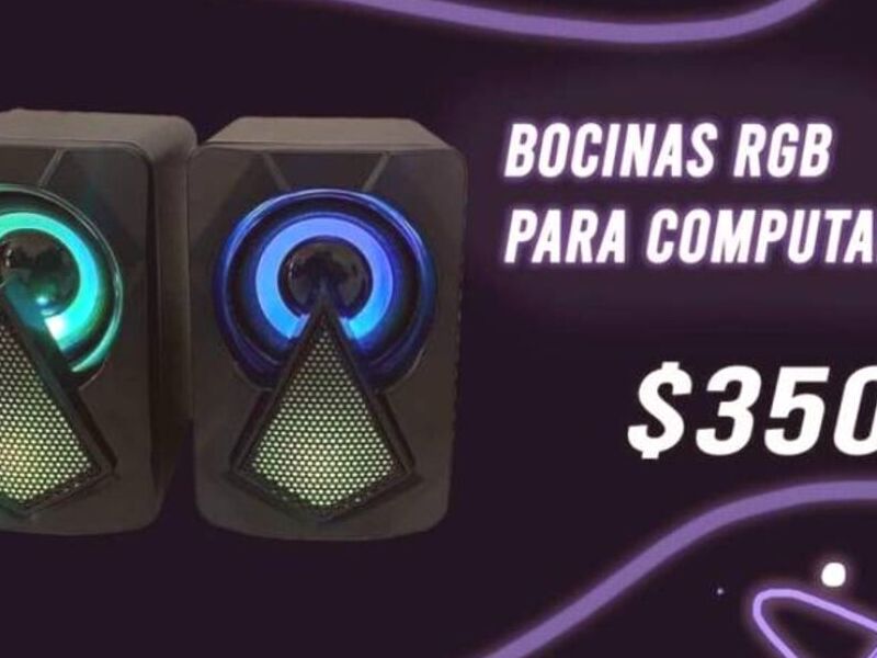 Par de bocinas RGB para computadora