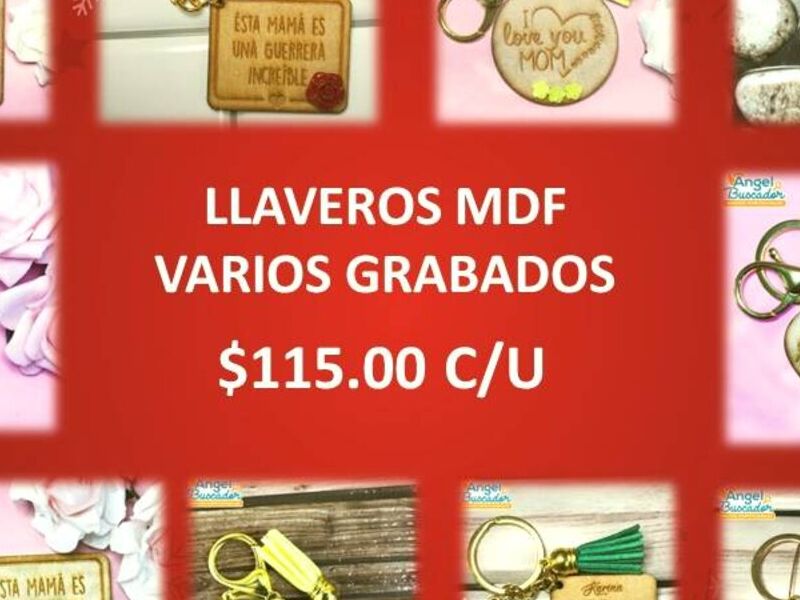 LLAVEROS MDF VARIOS GRABADOS