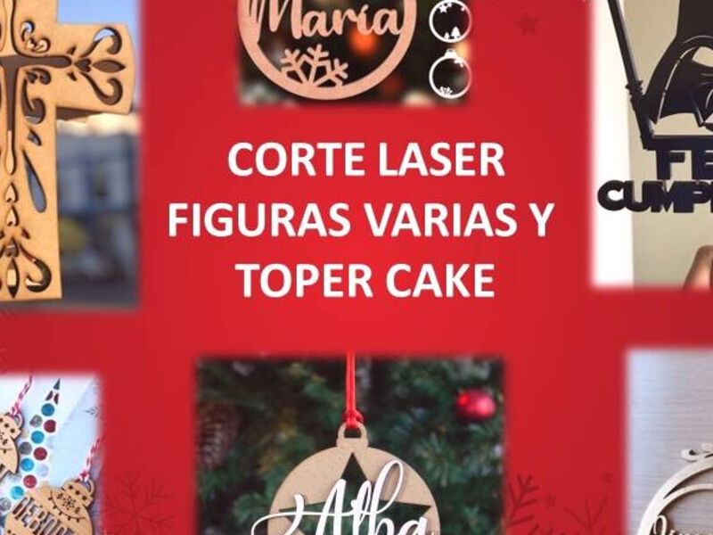 CORTE LASER FIGURAS VARIAS Y TOPER CAKE