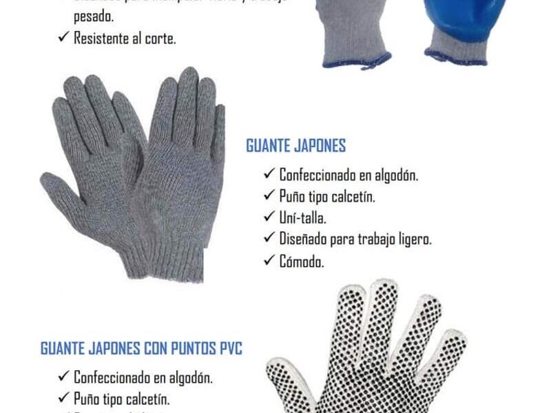 Guantes japoneses puntos PVC México 