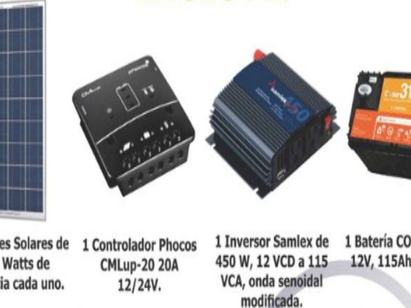 Sistema Fotovoltaico  100W Juárez