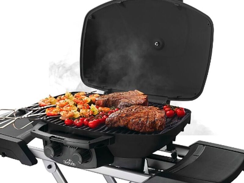 PARRILLA DE GAS CON CARRO DE TIJERA