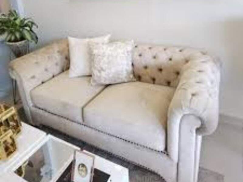 Sillón Tapizado Blanco Hueso Monterrey