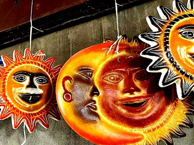 Adorno colgante diseño sol Mexico