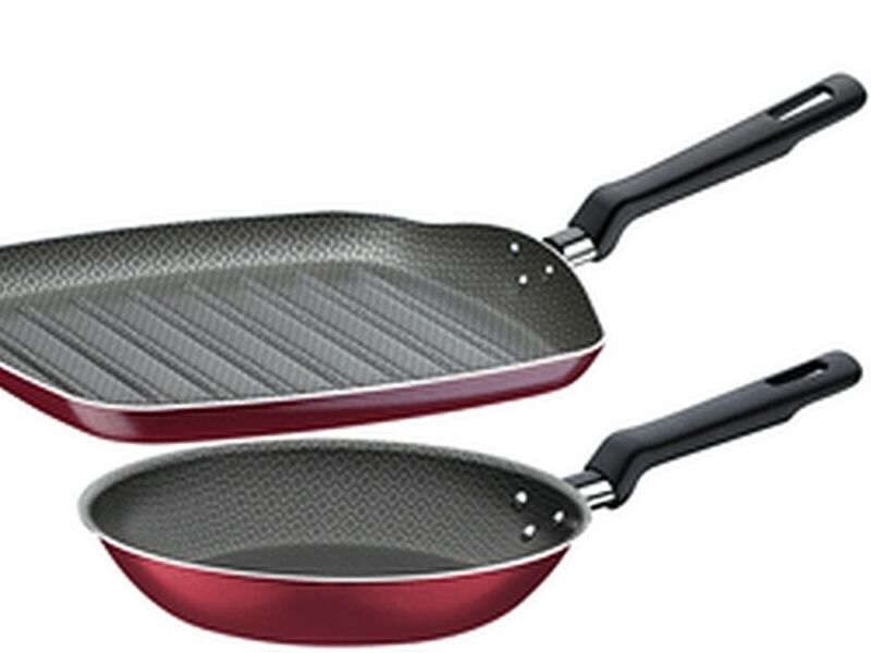 Juego de sartén 24 cm + Bifera grill