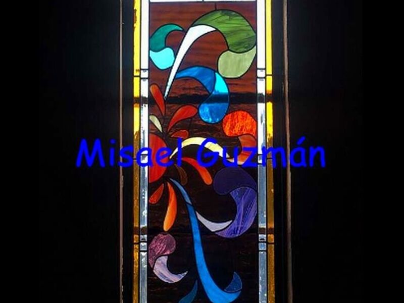 Vitral grabado acido Mexico 