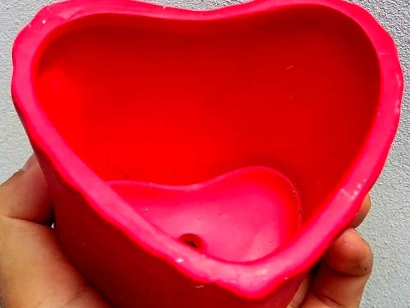 Maceta pequeña diseño corazon Mexico 