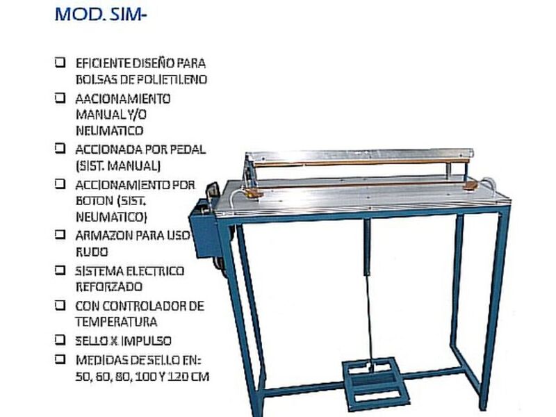 Selladora de mesa para polietileno