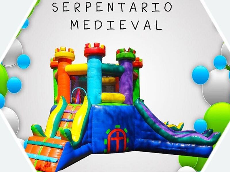 Inflable serpentario medieval CDMX