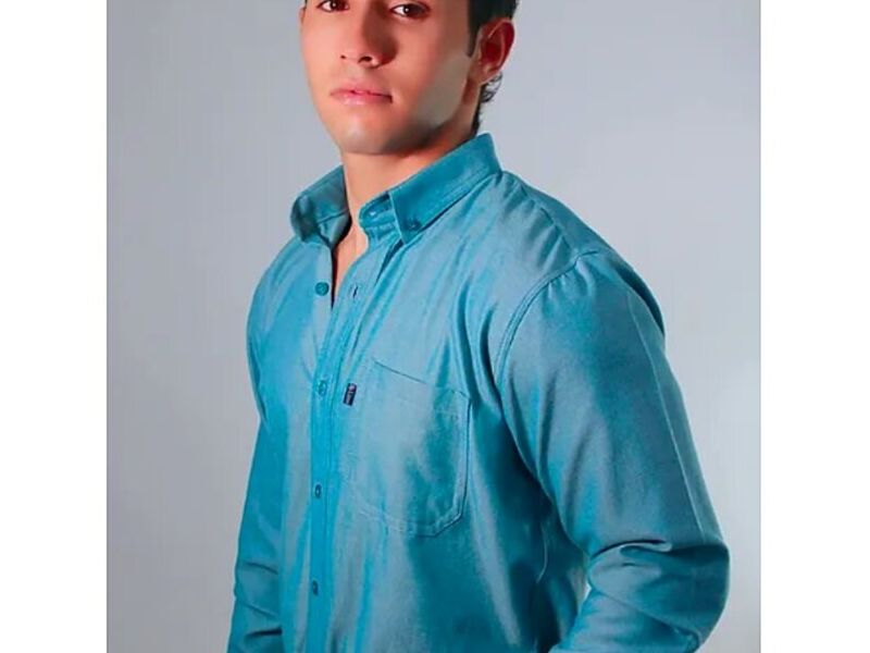 Camisa WFit Oxford Turquesa México