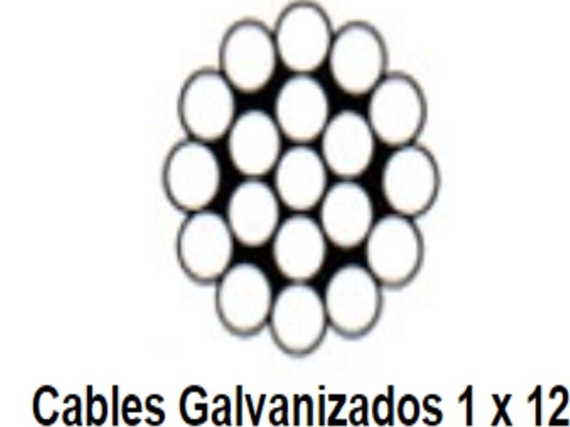 Cables de Acero Galvanizados 1 x 12 Obregón