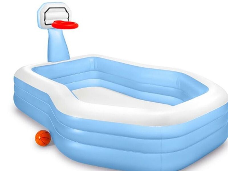 ALBERCA INFLABLE CON CANASTA BASKETBALL -INTEX
