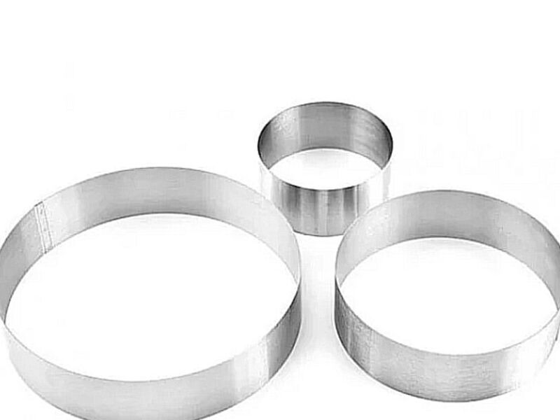 Juego de 3 aros de acero para mousse