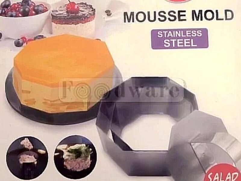 Aro para mousse octágono 2 pzs mas prensa