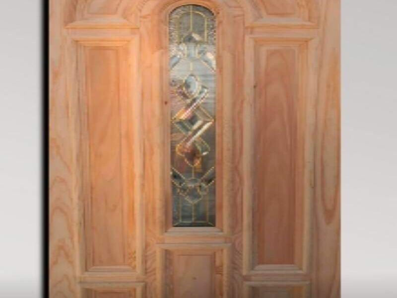 PUERTA VITRAL BURDEOS MÉXICO