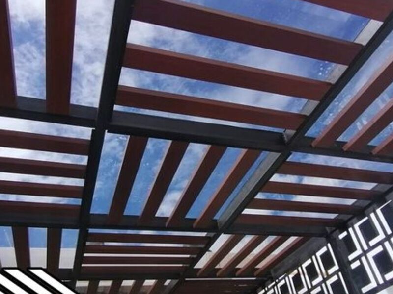 Pergola acero corte laser