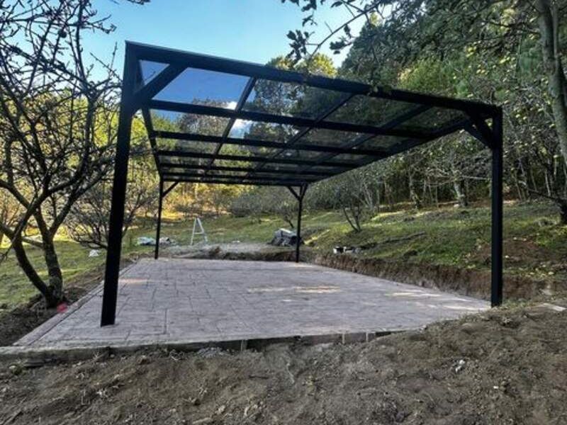 pergola acero negro